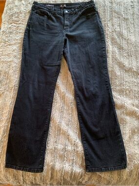 NYDJ size 14 Women's Black Straight-Leg Jeans, Preloved condition